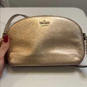 Kate Spade Gold Crossbody Bag with Shimmery Finish